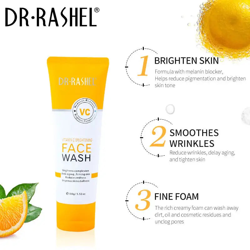 Dr. Rashel Vitamin C Brightening Face Wash | Brightening Lightening Facial Clean – 100g