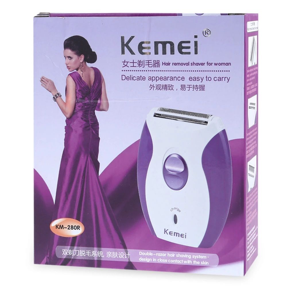 Kemei 280 KM - 280R Women Mini Rechargeable Electric Hair Remover Shaver