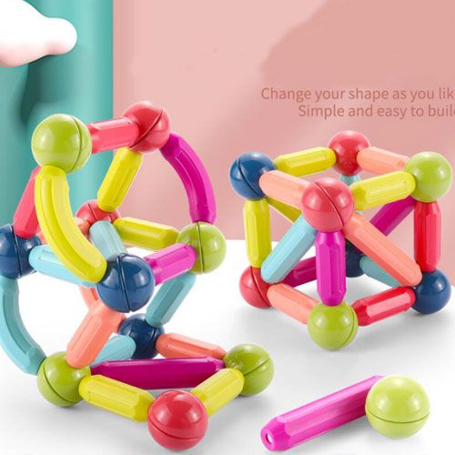 Magnetic Bar Blocks (25 Pieces) Construction Set For Brain Development