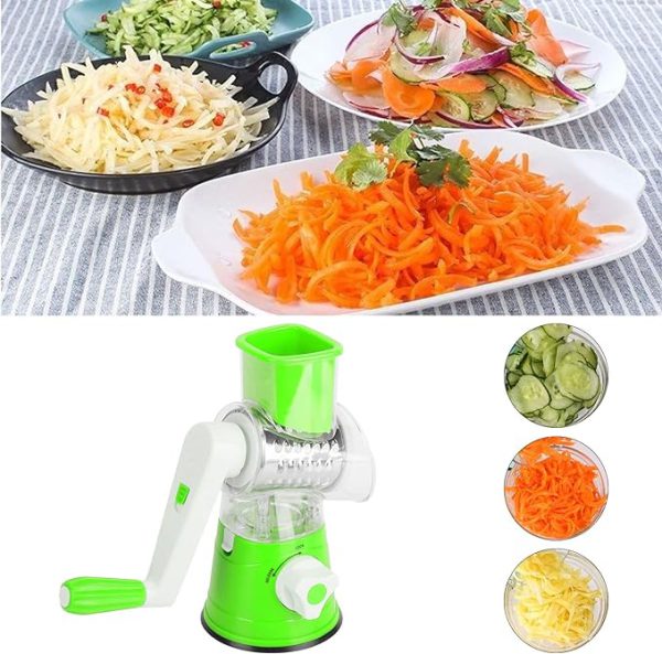 Tabletop Drum Grater | Manual Vegetable Cutter Slicer & Grater | Multi-functional Kitchen Gadget (random Colors)